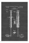1899 Hypodermic Syringe Patent - Decor, Doctor Office Decor, Nurse Gift, Medical Art, Medical Decor, Patent Print, Surgeon Gift, Doctor Gift