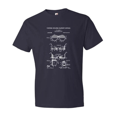 1913 Vintage Goggles Patent T-Shirt - Patent Shirt, Vintage Tools, Old Patent T-shirt, Goggles T-Shirt, Steampunk T-Shirt Shirts mypatentprints 3XL Black 