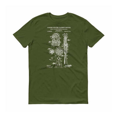 1914 Rocket Apparatus Patent T-Shirt - Space T-Shirt, Rocket Shirt, Rocket Patent, Patent Shirt, Old Patent T-Shirt, Rocket T-Shirt Shirts mypatentprints 3XL Black 