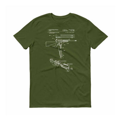 AR-15 Rifle Patent T-Shirt - Patent t-shirt, Old Patent T-shirt, Firearm Art, AR-15 Rifle, Military Art, AR-15 Patent, Firearm t-shirt