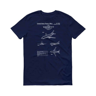Boeing 737 Patent T-Shirt - Aviation t-shirt, Airplane t-shirt, Pilot Gift, Airplane Shirt, Boeing Patent, B737 T-shirt, Boeing 737 T-shirt Shirts mypatentprints 3XL Black 