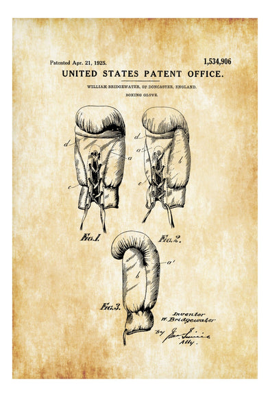 Boxing Glove Patent - Patent Print, Wall Decor, Boxing Art, Glove Patent, Boxing Fan Gift, Boxing Glove Blueprint