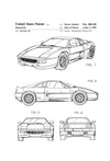 Ferrari 360 Patent - Patent Print, Wall Decor, Automobile Decor, Automobile Art, Classic Car, Ferrari Patent. Ferrari 360, Ferrari Spider
