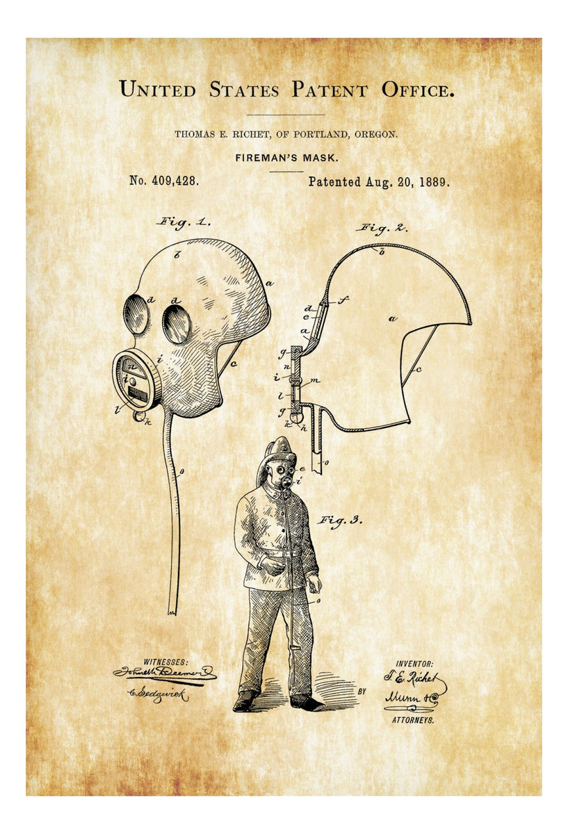 fireman mask drawing
