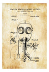 Gas Mask Patent - Patent Print, Wall Decor, Military Decor, Mask Decor, Steampunk Decor