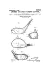 Golf Club Head Patent - Patent Print, Wall Decor, Golf Art, Golfer Gift, Golfing Print, Golf Players, Vintage Golf, Golf Poster, Golf Decor