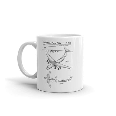 Lockheed C-141 Airplane Patent Mug - Patent Mug, Old Patent Mug, Aviation Mug, Airplane Mug, Pilot Gift, Airplane Mug
