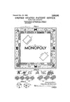 Monopoly Game Patent - Patent Print, Wall Decor, Monopoly Patent, Board Game Art, Board Game Patent,