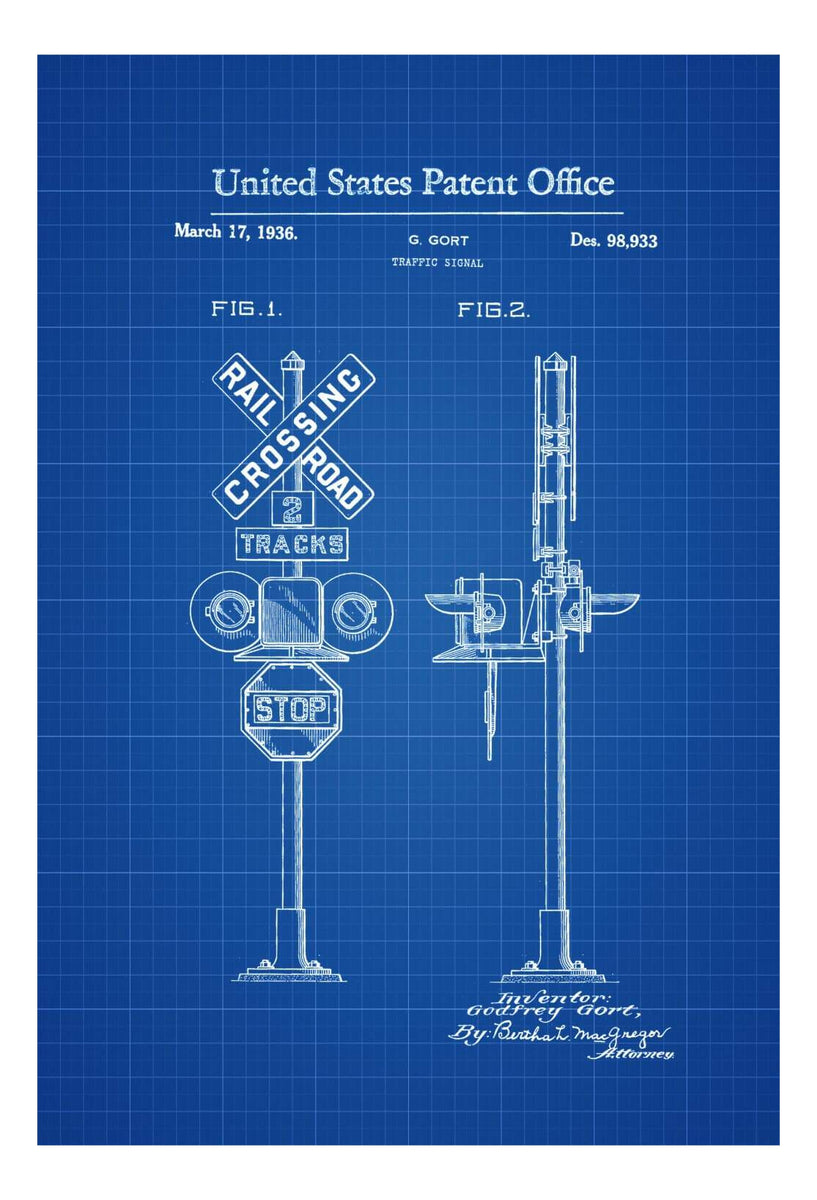 railroad-crossing-sign-patent-1936-locomotive-trains-railroad-ra-mypatentprints for Free Printable Railroad Crossing Sign Railroad Crossing Sign Patent 1936 - Locomotive , Trains, Railroad, Ra – mypatentprints for Free Printable Railroad Crossing Sign