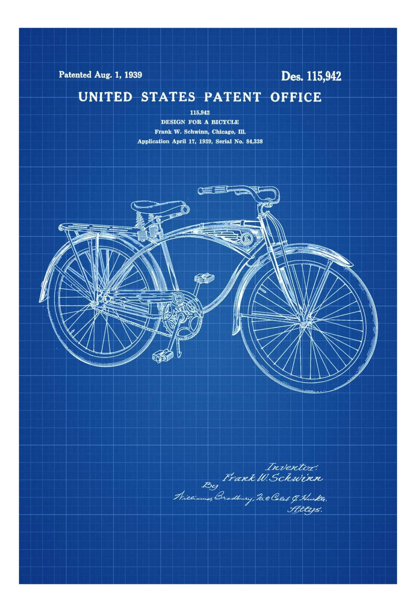 1939 schwinn bicycle Schwinn Bicycle Patent