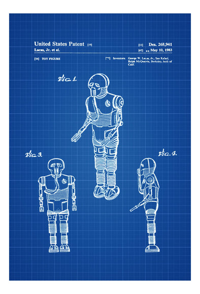 Star Wars Medical Droid Patent Poster - Patent Print, Wall Decor, Star Wars Art, Movie Wall Art, Star Wars Decor, Star Wars Gift, AZI-3