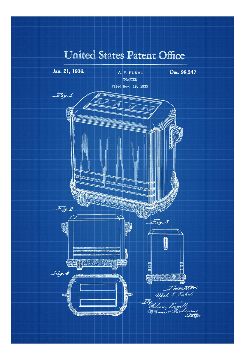 Toaster Patent Print - Kitchen Decor, Restaurant Decor