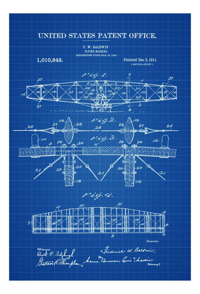 1911 Flying Machine Patent Print - Vintage Airplane, Airplane Blueprint, Airplane Art, Pilot Gift, Aircraft Decor, Airplane Poster, mws_apo_generated mypatentprints 