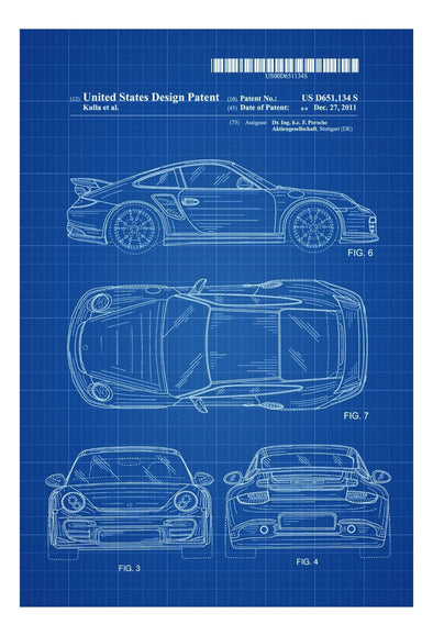 2011 Porsche 911 Patent - Patent Print, Wall Decor, Automobile Decor, Automobile Art, Sports Car, Porsche Decor mws_apo_generated mypatentprints Chalkboard #MWS Options 170650166 