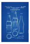 Coke Bottle Patent Print - Coca Cola Bottle, Coca Cola Collectibles, Diner Decor, Ice Cream Parlor Decor, Soda Bottle mws_apo_generated mypatentprints 
