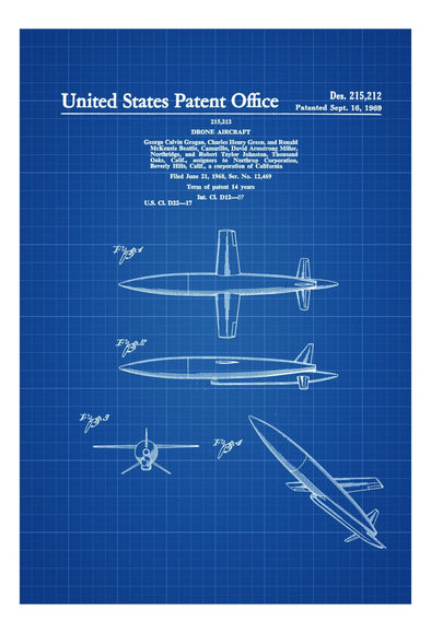 Northrop Drone Aircraft Patent - Vintage Drone Airplane, Airplane Blueprint, Airplane Art, Pilot Gift, Aircraft Decor, Airplane Poster mws_apo_generated mypatentprints 