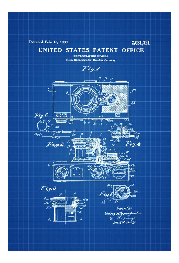 Photographic Camera Patent - Patent Print, Wall Decor, Photography Art, Camera Art, Old Camera, Camera Decor mws_apo_generated mypatentprints Blueprint #MWS Options 251653040 