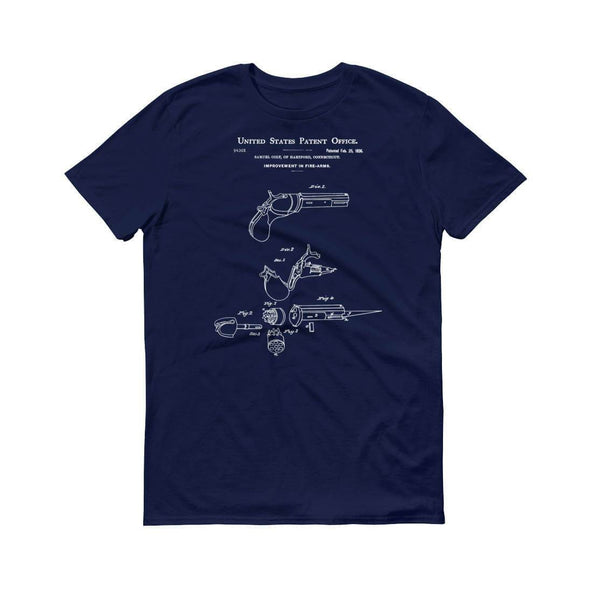 1836 First Colt Firearm Patent T-Shirt - Colt Patent, Revolver Patent, Colt Revolver T-Shirt, Colt T-Shirt, Revolver t-shirt, Gun T-Shirt Shirts mypatentprints 