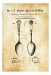 1870 Osiris Flatware Spoon Patent - Patent Print, Dining Room Decor, Antique Silverware, Vintage Spoons, Kitchen Decor, Restaurant Decor Art Prints mypatentprints 10X15 Parchment 