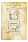 1873 Bee Hive Patent - Bee Keeper, Honey Bee,  Patent Print, Wall Decor, Honeycomb, Farmhouse Decor, Beekeper Prints, Apiarist