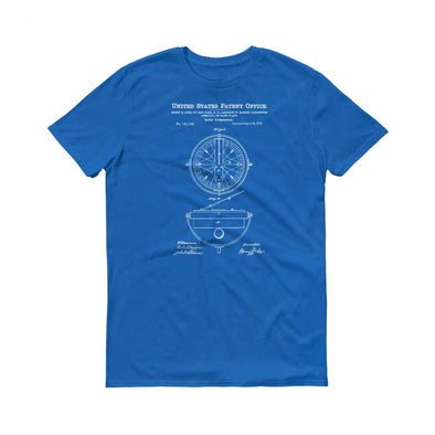 1873 Solar Compass Patent T-Shirt - Nautical Shirt, Patent Shirt, Vintage Tools, Old Patent Shirt, Vintage Instrument, Solar Compass T-Shirt Shirts mypatentprints 3XL Black 