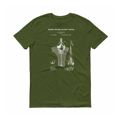 1878 Nautical Buoy Patent T-Shirt - Old Patent T-shirt, Vintage Buoy, Naval Art, Sailor Gift, Navy Gift, Nautical T-Shirt, Buoy T-Shirt Shirts mypatentprints 3XL Black 