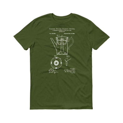 1880 Coffee Pot Patent T-Shirt - Old Patent T-shirt, Coffee Pot T-Shirt, Coffee T-shirt, Coffee Lover Gift, Coffee Art, Patent Shirt Shirts mypatentprints 3XL Black 