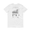 1885 Steinway Piano Frame Patent T-Shirt - Steinway T Shirt, Piano Frame T-Shirt, Musician Shirt, Music Art, Piano T-Shirt, Musician Gift Shirts mypatentprints 