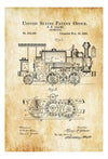 1886 Locomotive Patent - Vintage Locomotive , Locomotive Blueprint, Locomotive Art, Railroad Decor, Locomotive Poster, Railroads