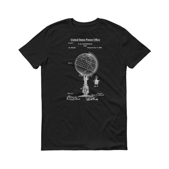 1888 World Globe Patent T-Shirt - Patent Shirt, Vintage Globe, Old Patent T-shirt, Vintage Map, Geography T-Shirt, World Map Shirt Shirts mypatentprints 