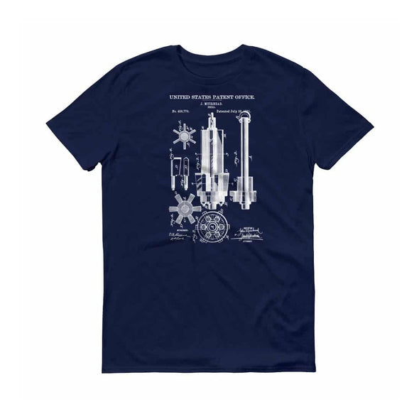 1891 Mining Drill Patent T-Shirt - Patent Shirt, Vintage Equipment, Old patent T-Shirt, Mining Drill T-Shirt, Mining Patent Shirt Shirts mypatentprints 