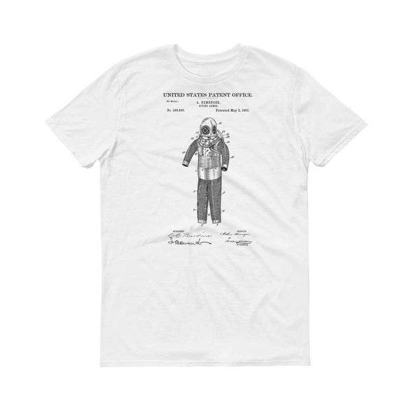 1893 Diving Armor Patent T-Shirt - Scuba t-shirt, Diver Gift, Scuba Gift, Scuba Diver, Diver, Nautical t-shirt, Old patent t-shirt Shirts mypatentprints 