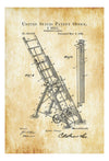 1895 Fireman&#39;s Ladder Patent - Patent Print, Wall Decor, Fireman Gift, Firehouse Decor, Firefighter, Fireman, Fire Engine, Fire Truck Art Prints mypatentprints 10X15 Parchment 