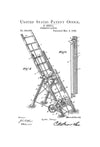 1895 Fireman&#39;s Ladder Patent - Patent Print, Wall Decor, Fireman Gift, Firehouse Decor, Firefighter, Fireman, Fire Engine, Fire Truck Art Prints mypatentprints 