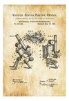 1895 Microscope Patent - Patent Print, Wall Decor, Microscope Decor, Vintage Microscope , Old Microscope, Science Decor