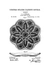 1896 Hawkes Glass Dish Design Patent - Patent Print, Dining Room Decor, Antique Dishes, Vintage Dishes, Kitchen Decor, Restaurant Decor