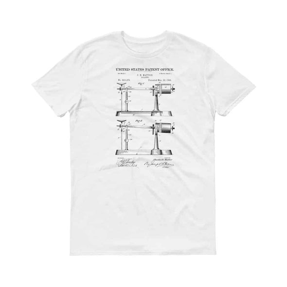 1898 Weight Scale Patent T-Shirt - Patent Shirt, Vintage Tool Shirt, Balance Shirt, Weighing, Instrument Patent, Balance Patent, Scale Shirt Shirts mypatentprints 