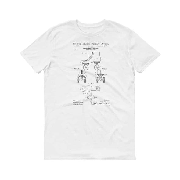 1899 Roller Skate Shoes Patent T-Shirt - Old Patent Shirt, Roller Skate T-Shirt, Roller Skating Fan, Roller-Skate Shirt, Roller Skating Gift Shirts mypatentprints 