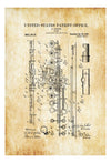 1908 Flute Patent - Patent Print, Wall Decor, Music Poster, Music Art, Musician Gift, Band Director Gift, Wind Instrument, Jazz Art,