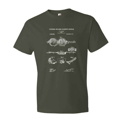 1913 Compass Transit Patent T-Shirt - Patent Shirt, Vintage Tools, Old Patent T-shirt, Vintage Instruments, Orienteering, Boy Scout Compass