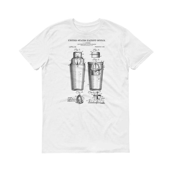 1913 Drink Shaker & Mixer Patent T-Shirt - Bartender Gift, Old Patent Shirt, Drinking T-Shirt, Bar T-Shirt, Bartender Shirt, Cocktails Shirts mypatentprints 3XL Black 
