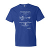 1919 Curtiss Biplane Patent T-Shirt - Patent t-shirt, old patent t-shirt, aviation t-shirt, airplane t-shirt, pilot gift, biplane shirt