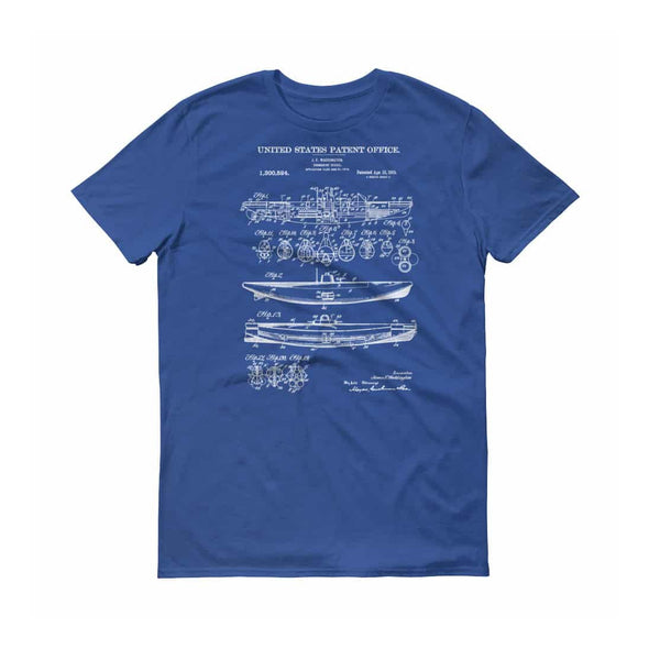 1919 Submarine Patent T-Shirt -  Naval Art, Sailor Gift, Submarine Shirt, Navy, Patent t-shirt, Old Patent T-shirt, Vintage Submarine
