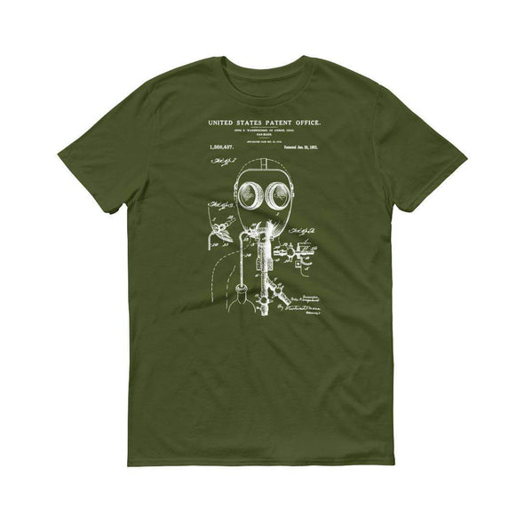 1921 Gas Mask Patent T-Shirt - Patent Shirt, Vintage Tools, Old Patent T-shirt, Gas Mask T-Shirt, Steampunk T-Shirt, Military T-Shirt Shirts mypatentprints 