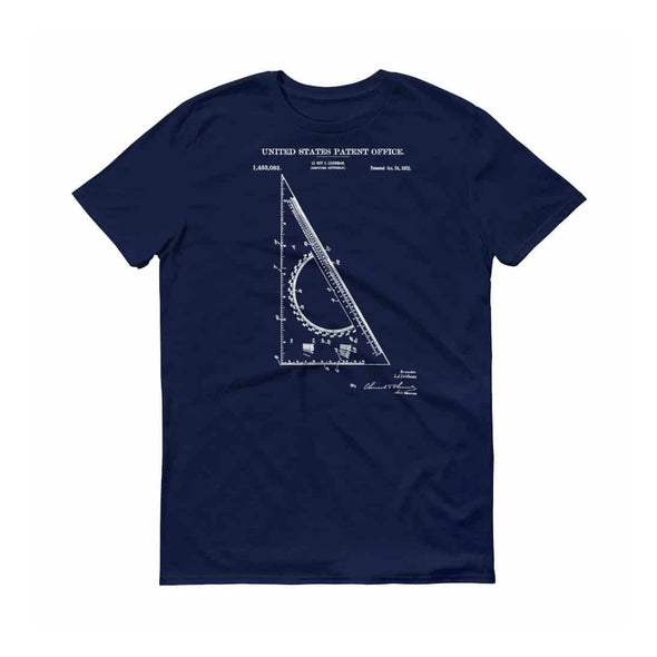 1922 Drafting Triangle Patent T-Shirt - Engineer Gift, Vintage Instruments, Architect Gift, Drawing Tool, Drafting Tools, Student Gift Shirts mypatentprints 