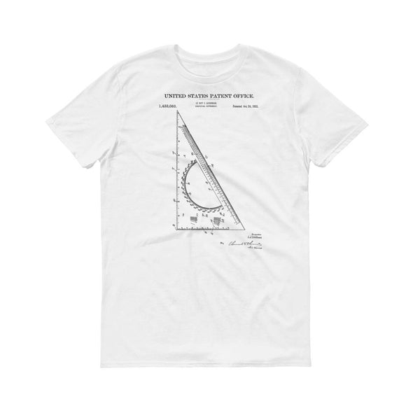 1922 Drafting Triangle Patent T-Shirt - Engineer Gift, Vintage Instruments, Architect Gift, Drawing Tool, Drafting Tools, Student Gift Shirts mypatentprints 