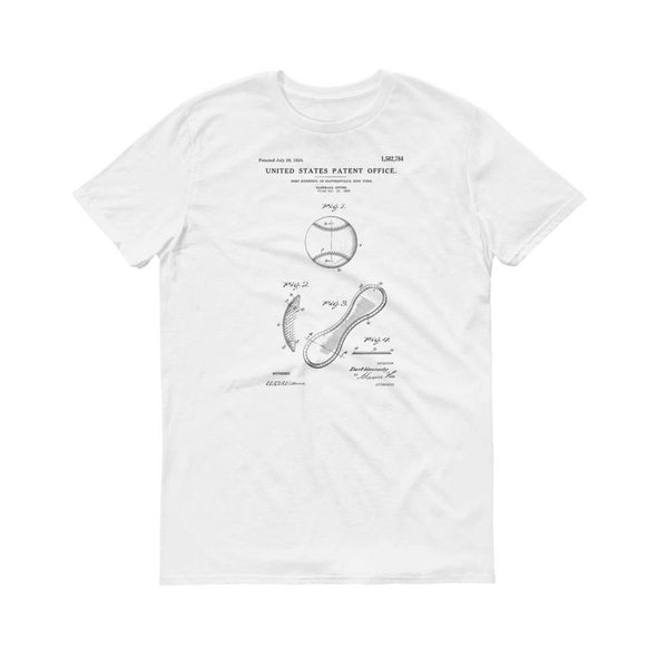1924 Baseball Patent T-Shirt -Baseball T-Shirt, Baseball Patent, Baseball Fan Gift, Baseball, Baseball Gift, Baseball Fan Shirt Shirts mypatentprints 