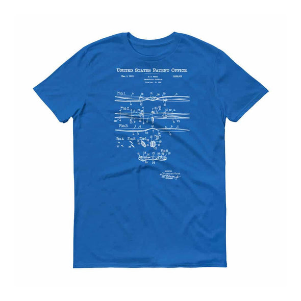 1929 Aeronautical Propeller Patent T-Shirt - Aviation T-shirt, Airplane T-shirt, Pilot Gift, Vintage Aviation, Plane Propeller, Plane Prop Shirts mypatentprints 