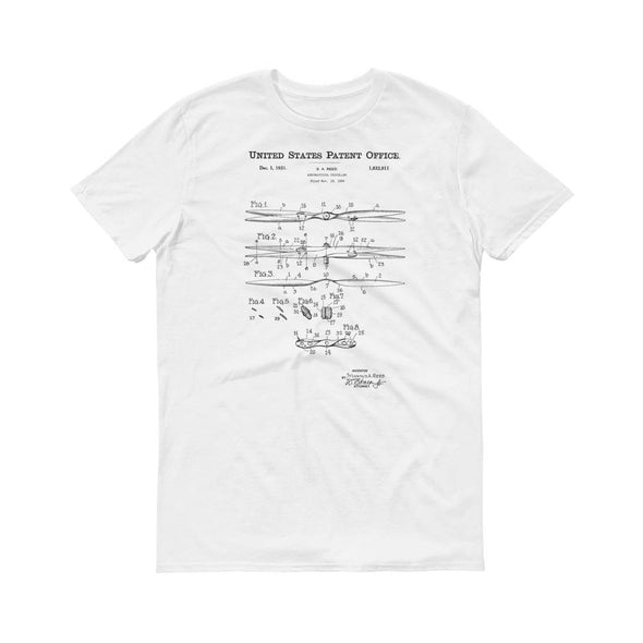 1929 Aeronautical Propeller Patent T-Shirt - Aviation T-shirt, Airplane T-shirt, Pilot Gift, Vintage Aviation, Plane Propeller, Plane Prop Shirts mypatentprints 