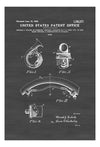 1930 Horn Patent - Patent Print, Wall Decor, Music Poster, Music Art, Brass Instrument, Wind Instrument, Brass Instrument Patent, Music Gift Art Prints mypatentprints 10X15 Parchment 